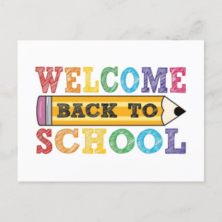 Welcome Back to School – Pencil Illustration Holiday Postcard