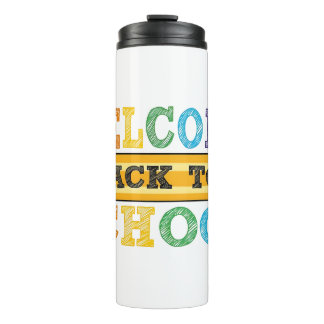 Welcome Back to School – Pencil Illustration Thermal Tumbler