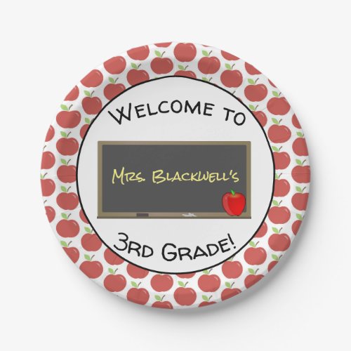 Welcome Back to School Personalized Teacher Plates