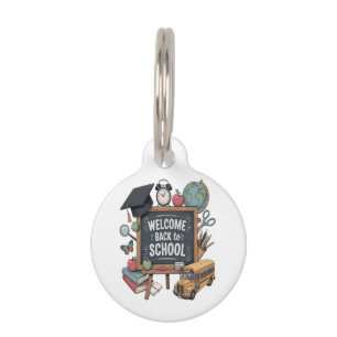 Welcome Back To School Pet ID Tag
