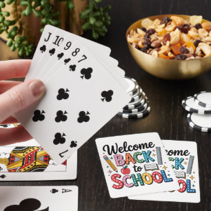 Welcome Back To School Poker Cards