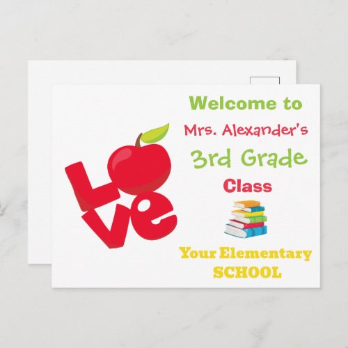 Welcome Back to School Postcard