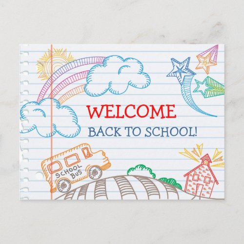 Welcome Back to School Postcard