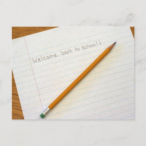 Welcome back to school postcard