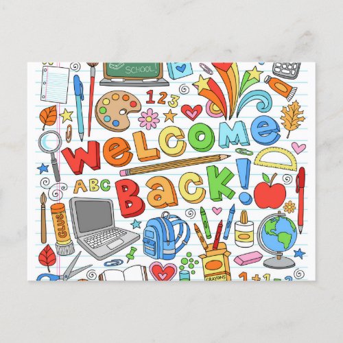 Welcome Back To School Postcard