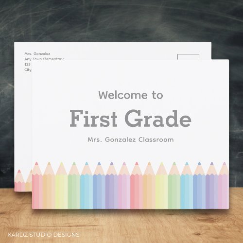 Welcome Back to School Postcard Template