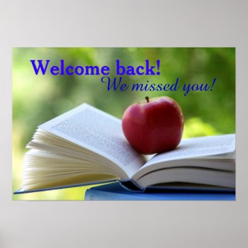 Welcome Back To School Poster by schoolpsychdesigns at Zazzle