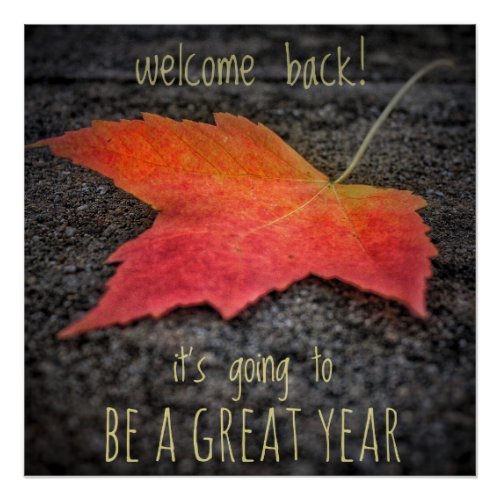 Welcome Back to School Poster Print