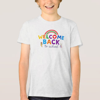 Welcome Back to School Rainbow Design Tri-Blend Shirt