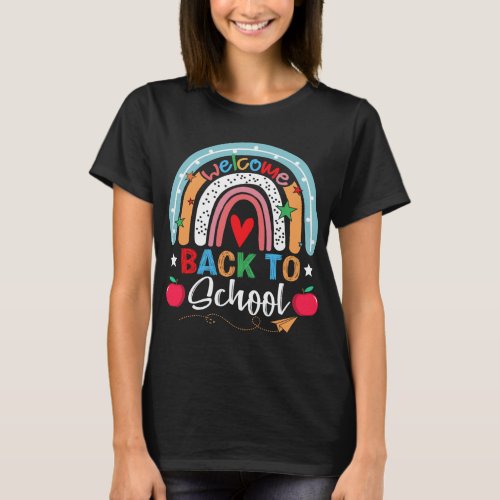 Welcome Back To School Rainbow First Day of School T_Shirt