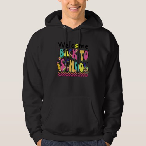 Welcome Back To School Rainbow Teacher Leopard Hoodie
