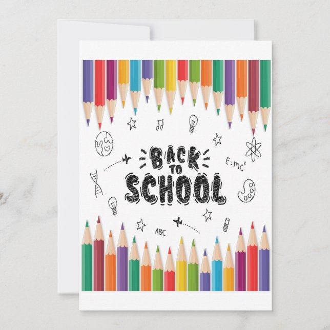 Welcome Back To School Shirt, First Day Of School Invitation (Front)