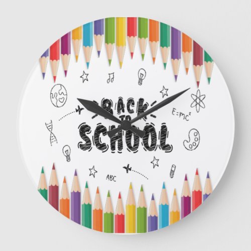 Welcome Back To School Shirt First Day Of School Large Clock