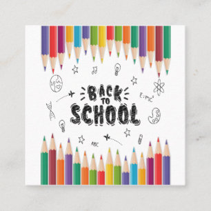 Welcome Back To School Shirt, First Day Of School Square Business Card