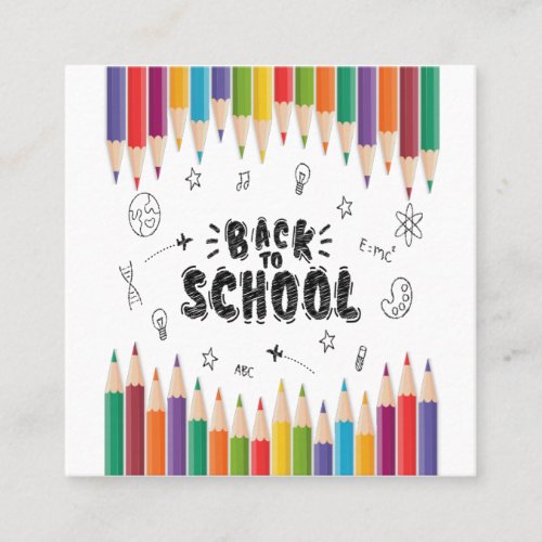 Welcome Back To School Shirt First Day Of School Square Business Card