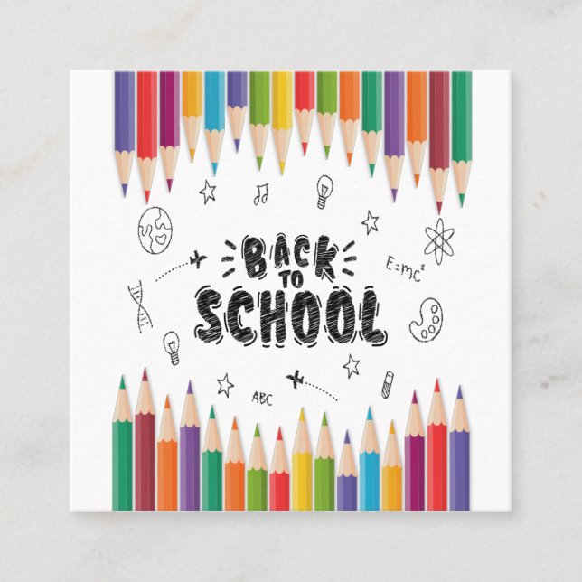 Welcome Back To School Shirt, First Day Of School Square Business Card (Front)