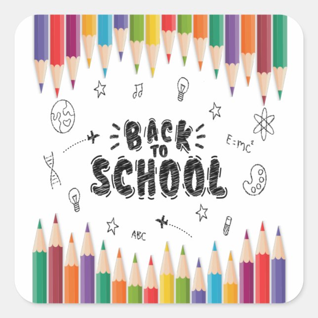 Welcome Back To School Shirt, First Day Of School Square Sticker (Front)