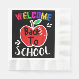 Welcome Back To School Shirt Funny Teachers Studen Napkins
