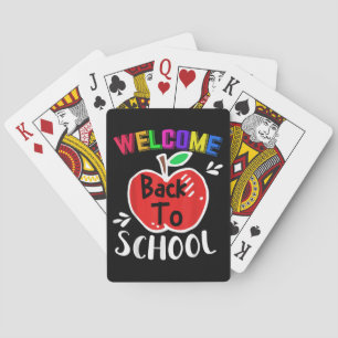 Welcome Back To School Shirt Funny Teachers Studen Poker Cards