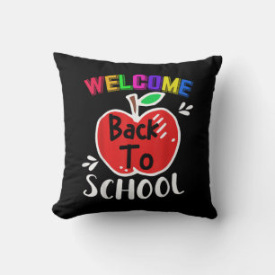 Welcome Back To School Shirt Funny Teachers Studen Throw Pillow