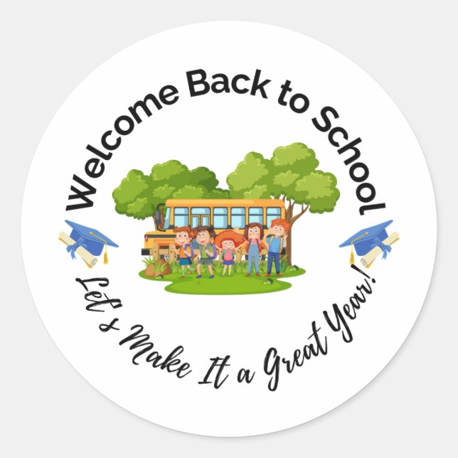 Welcome Back to School Sticker (Front)