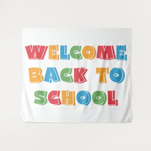 Welcome Back to School Tapestry (Front (Horizontal))