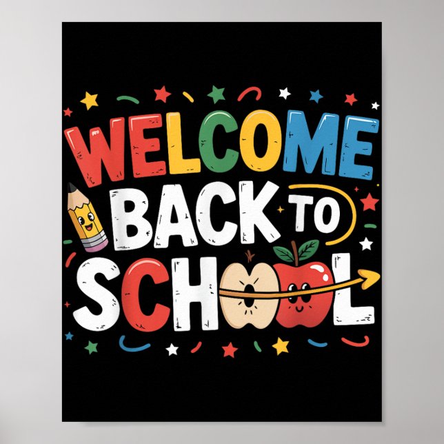 Welcome Back To School Teacher Appreciation Kids B Poster (Front)