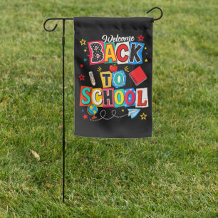 Welcome Back to School Teacher Happy First Day Garden Flag