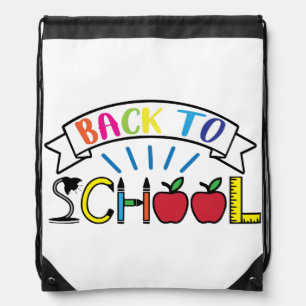 Welcome Back to School Teacher Life Drawstring Bag
