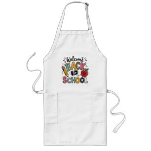 Welcome Back to School Teacher Student First Day Long Apron