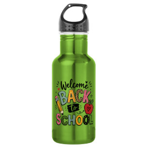 Welcome Back to School Teacher Student First Day Stainless Steel Water Bottle