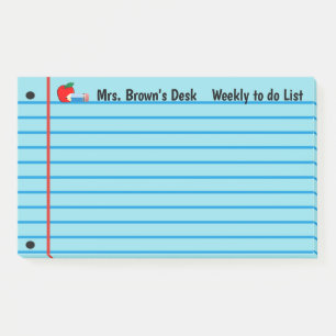 Welcome Back To School Teacher's Desk Post-it Notes