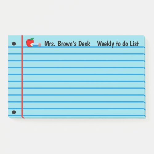 Welcome Back To School Teachers Desk Post_it Notes