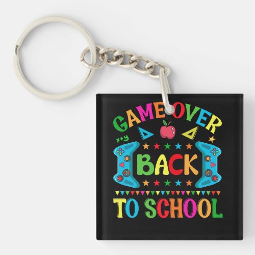 Welcome back to school typography t shirt design b keychain