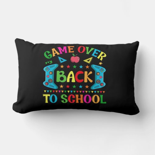 Welcome back to school typography t shirt design b lumbar pillow