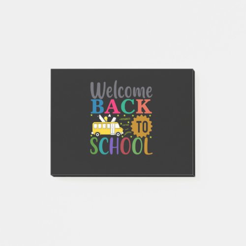 Welcome back to school typography t shirt design b post_it notes