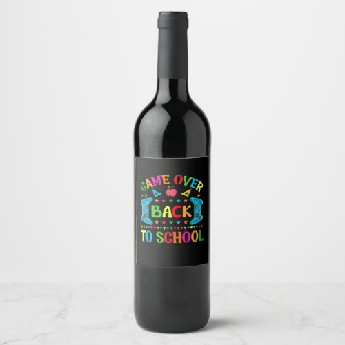 Welcome back to school typography t shirt design b wine label