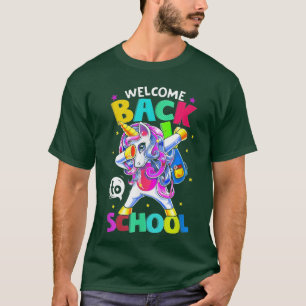 Welcome Back To School Unicorn Funny Teachers Stud T-Shirt