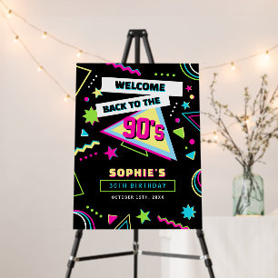 Welcome Back To The 90s Retro 30th Birthday Party Foam Board