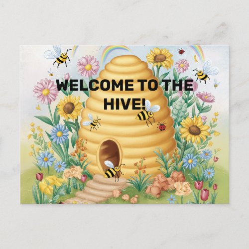 Welcome Back to the Hive Postcard for School