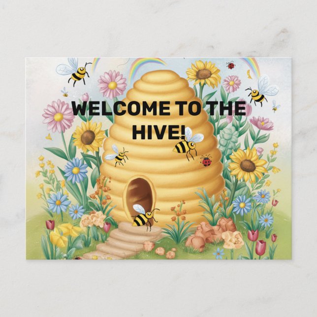 Welcome Back to the Hive Postcard for School (Front)