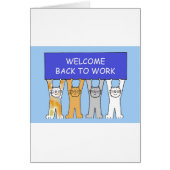 Welcome Back to Work Cartoon Cats (Front)