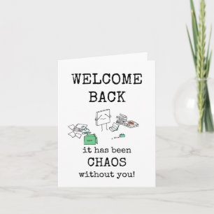 Welcome Back to Work, Office, School Card