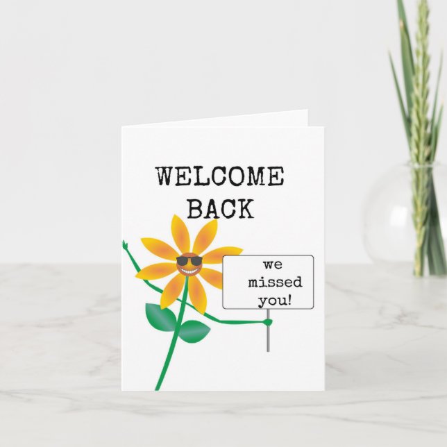 Welcome Back, We Missed You, Cute Card (Front)