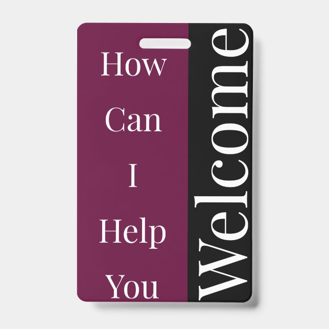 Welcome Badge (Front)