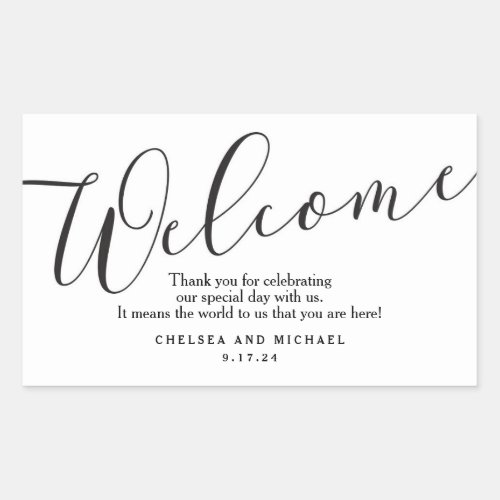 Welcome Bag Sticker for Wedding Guests