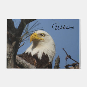 Welcome Bald Eagle in Nest Doormat