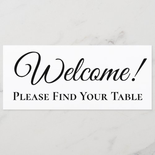 Welcome Banner Card for Wedding Seating Chart