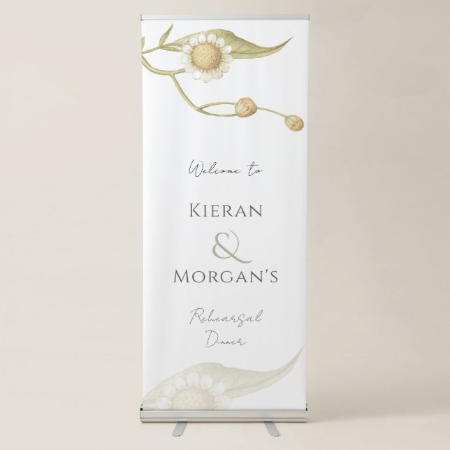 Welcome Banner Wildflower Wedding  Daisy  (Front)