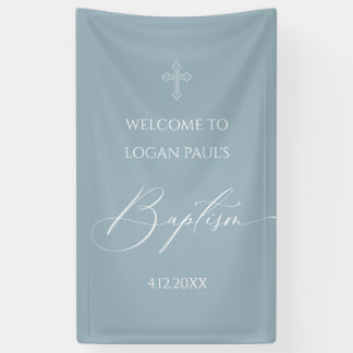 WELCOME BAPTISM banner custom BLUE